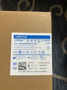 108301:  Amsino IV Tubing, 10 Drops/mL, priced per case of 50