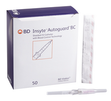 Load image into Gallery viewer, 382533:  BD Insyte Autoguard Blood Control Pro 20GA x 1.00”, priced per box of 50