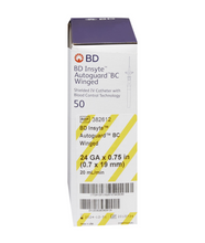 Load image into Gallery viewer, 382612:  BD Insyte Autoguard Blood Control Winged 24GA x 0.75”, priced per case of 200