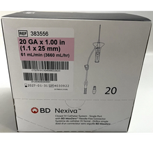 Load image into Gallery viewer, 383556:  BD Nexiva 20GA x 1&quot;, priced per case of 80