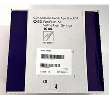 Load image into Gallery viewer, BD PosiFlush Pre-Filled Saline Syringe 10mL, priced per box of 30