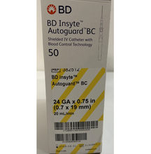 Load image into Gallery viewer, 382512:  BD Insyte Autoguard Blood Control 24GA x 0.75”, priced per box of 50