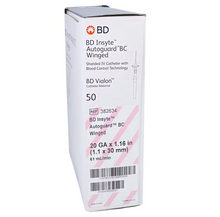 Load image into Gallery viewer, 382634:  BD Insyte Autoguard Blood Control Winged 20GA x 1.16”, priced per case of 200