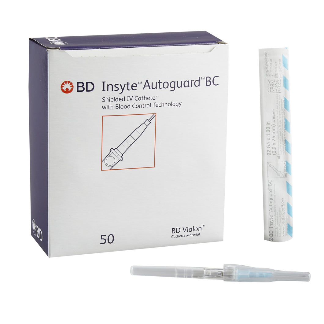382523:  BD Insyte Autoguard Blood Control 22GA x 1.00”, priced per catheter