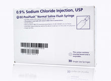 Load image into Gallery viewer, BD PosiFlush Pre-Filled Saline Syringe 10mL, priced per box of 30