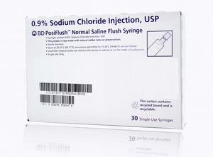 BD PosiFlush Pre-Filled Saline Syringe 10mL, priced per box of 30